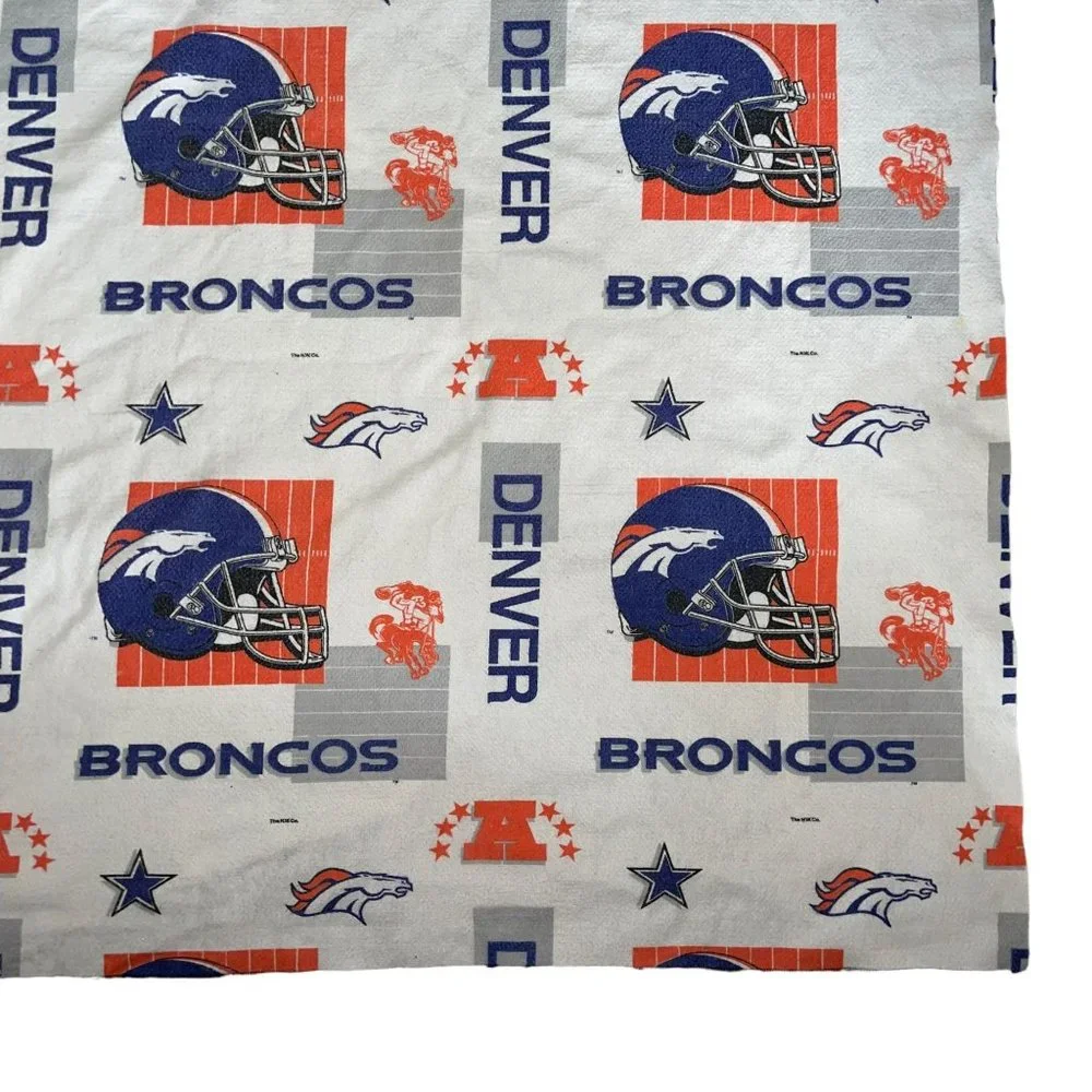 Rare Vintage NFL Denver Broncos Football Blanket Throw Northwest Company 88X74